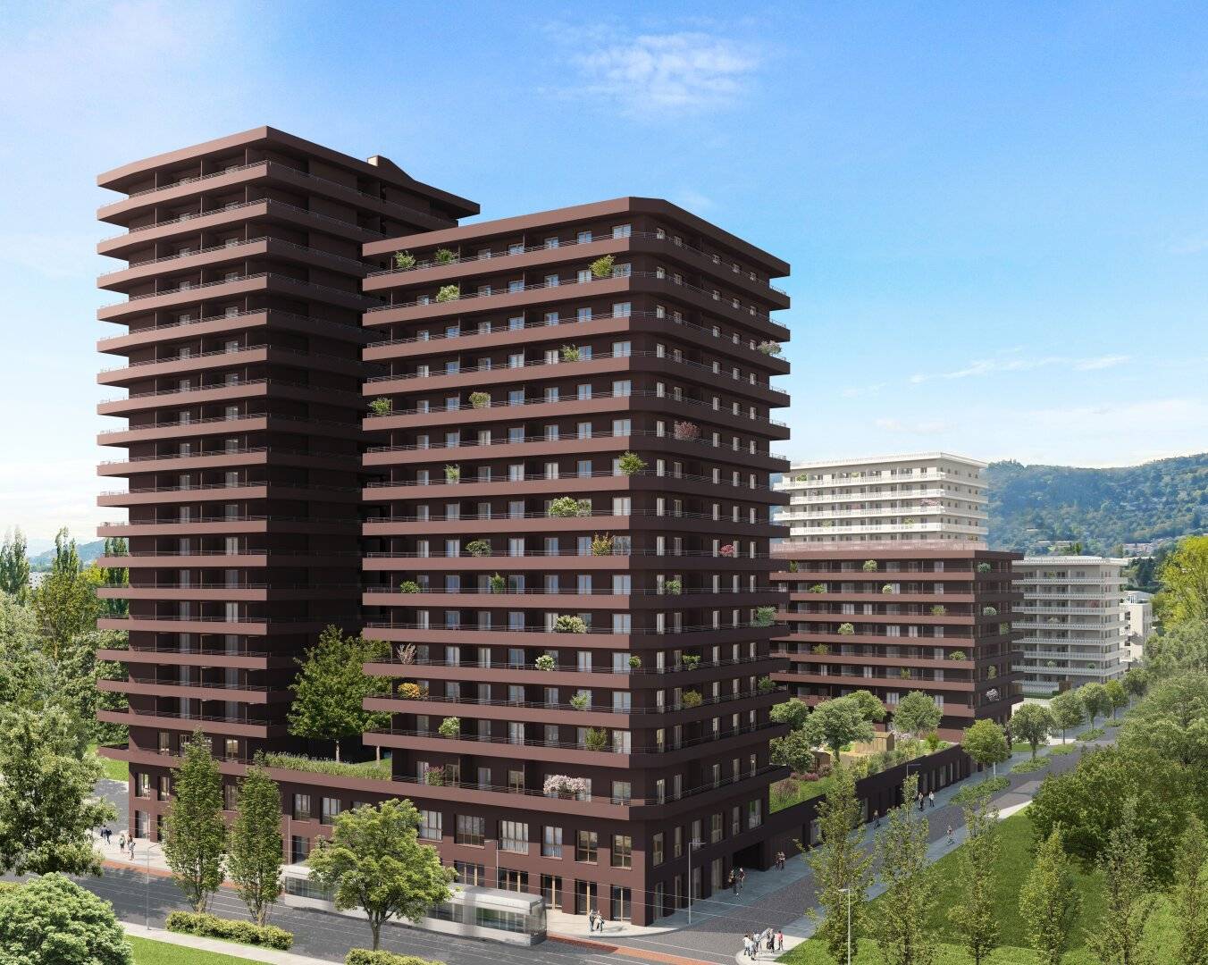 Q5 am PARK großartiger Ausblick 16./letztes OG 2ZI mit 12m² Ost/ Balkon