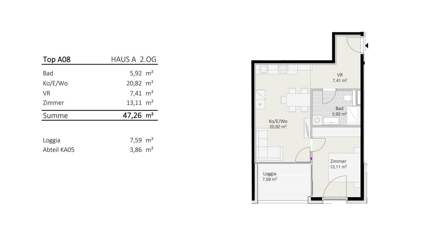 2-room apartment Top A8 Die Neue Ladenstraße