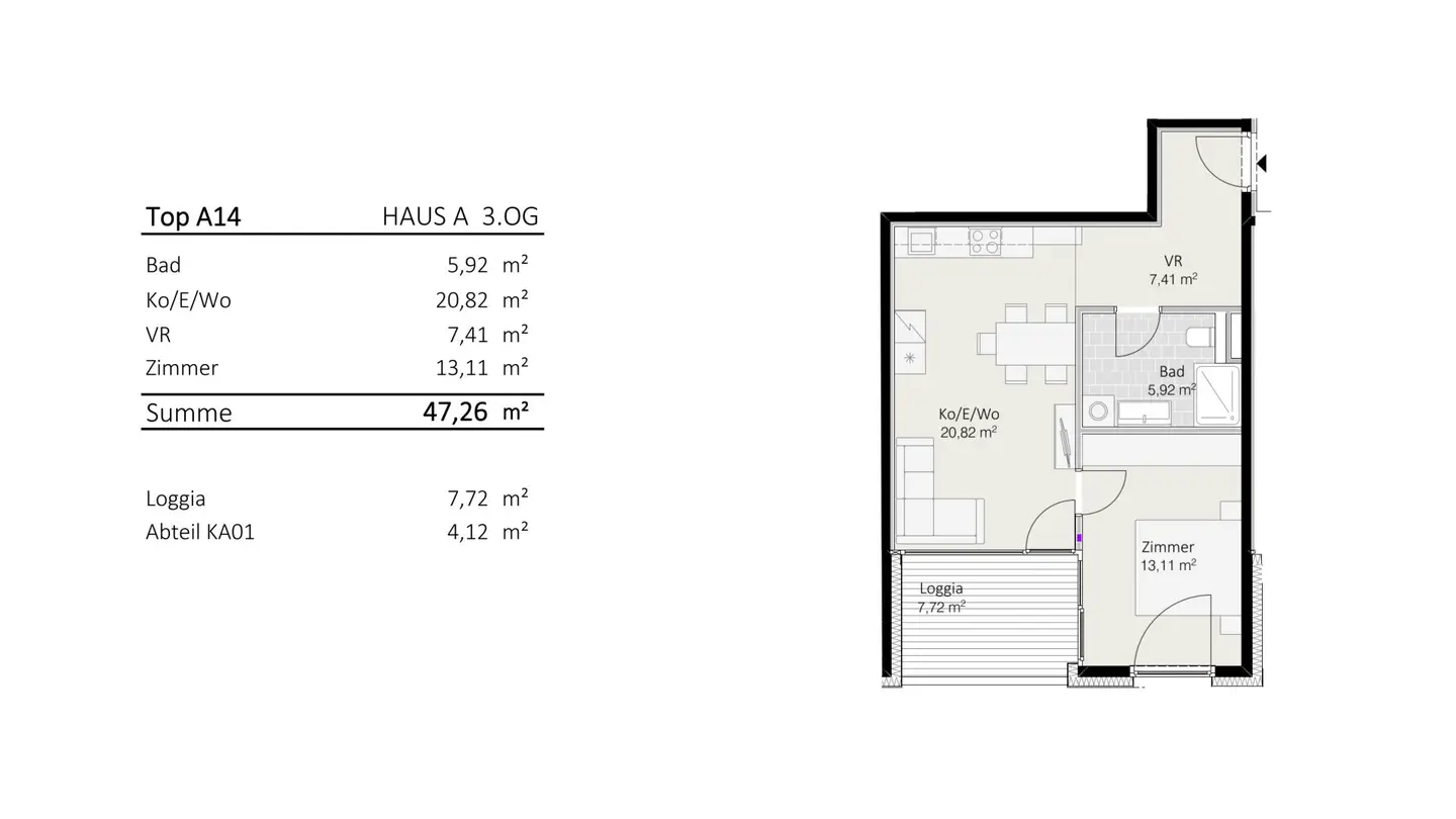 2-room apartment Top A14 Die Neue Ladenstraße