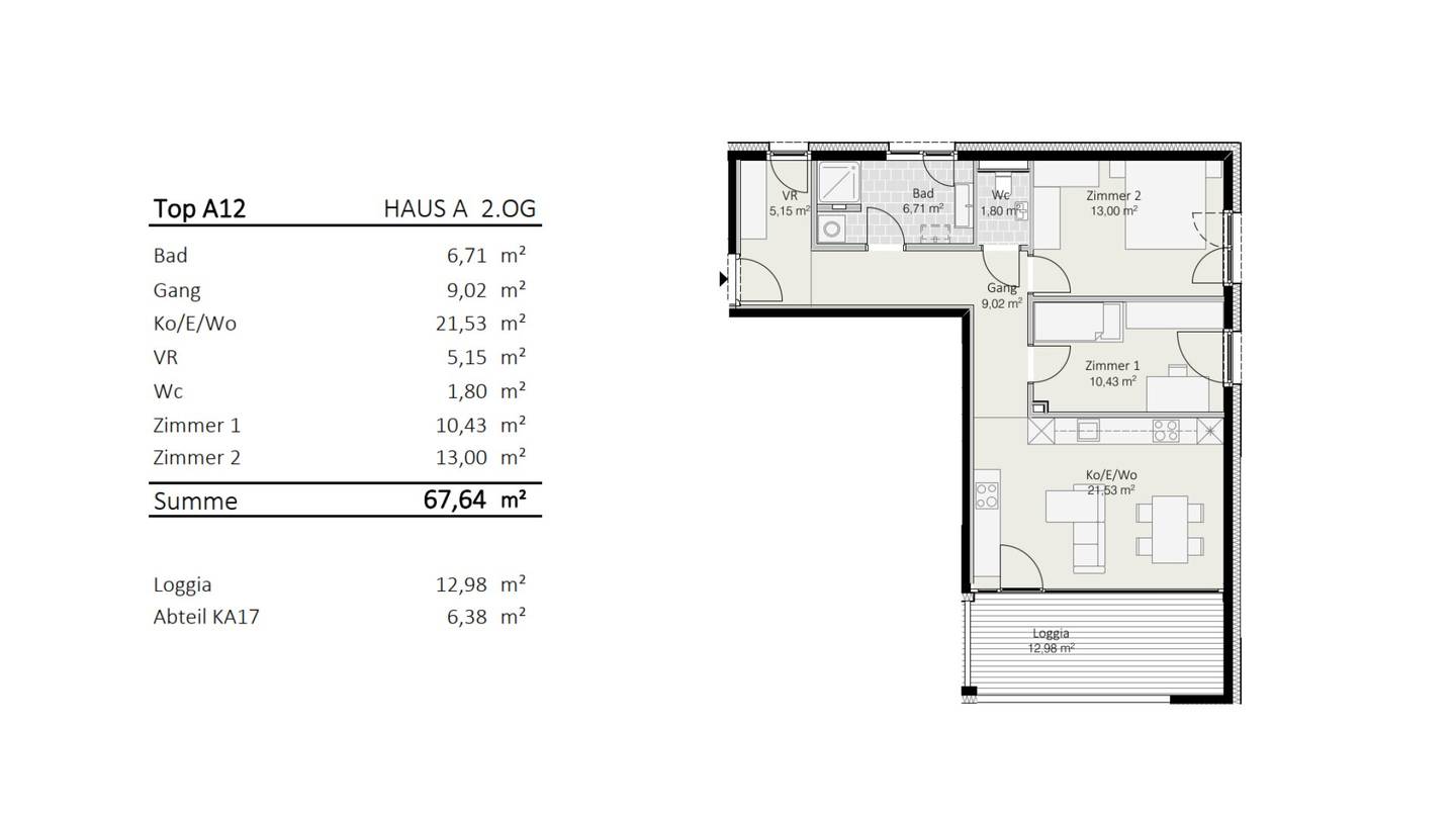 3-room apartment Top A12 "Die Neue Ladenstraße"