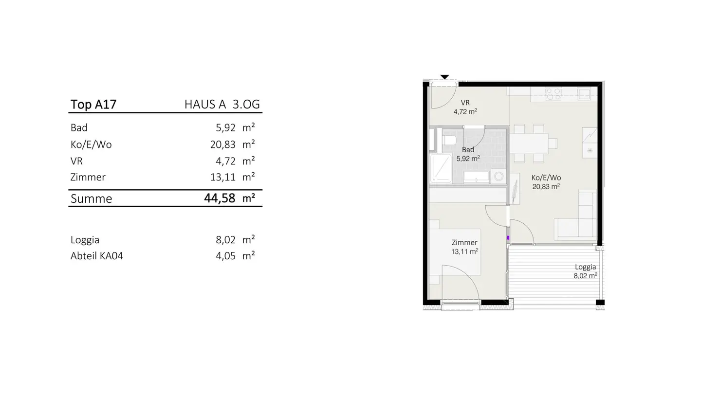 2-Zimmer-Wohnung Top A17 "Die Neue Ladenstraße"