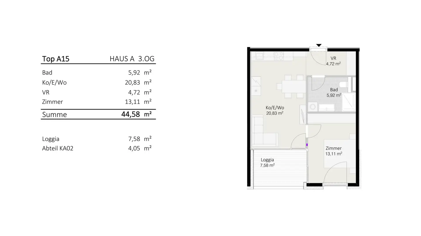 2-room apartment Top A15 "Die Neue Ladenstraße"