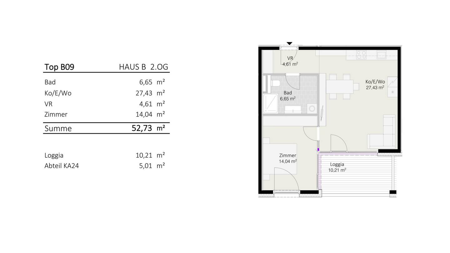 2-room apartment Top B9 Die Neue Ladenstraße
