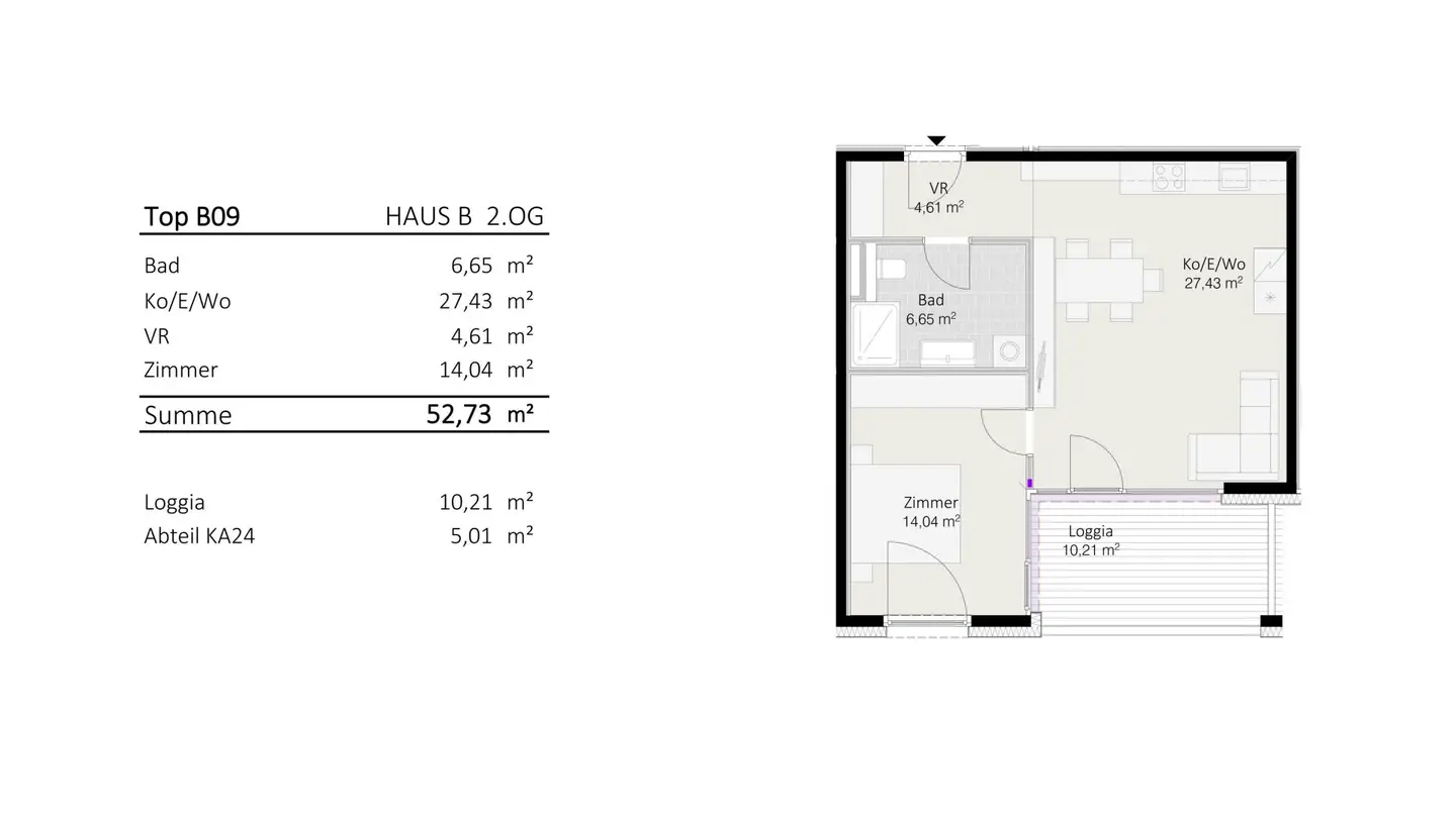2-Zimmer-Wohnung Top B9 "Die Neue Ladenstraße"