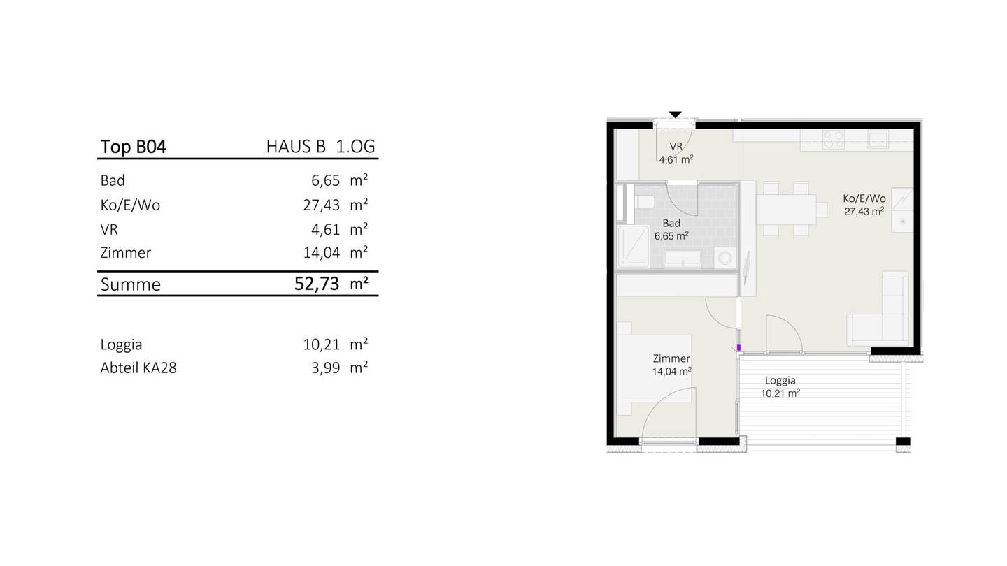 2-Zimmer-Wohnung Top B4 "Die Neue Ladenstraße"