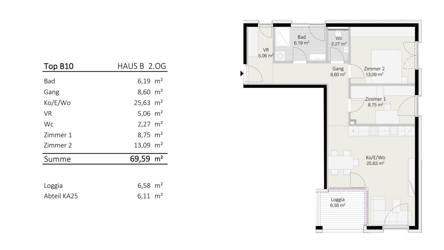 3-room apartment Top B10 Die Neue Ladenstraße