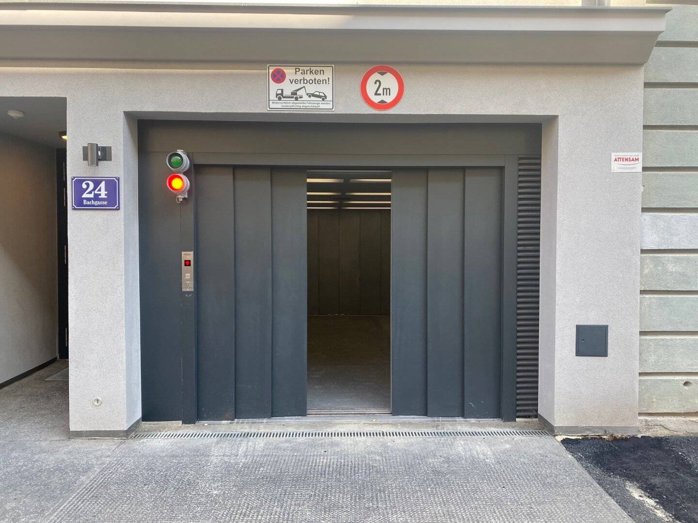 Underground car parking space