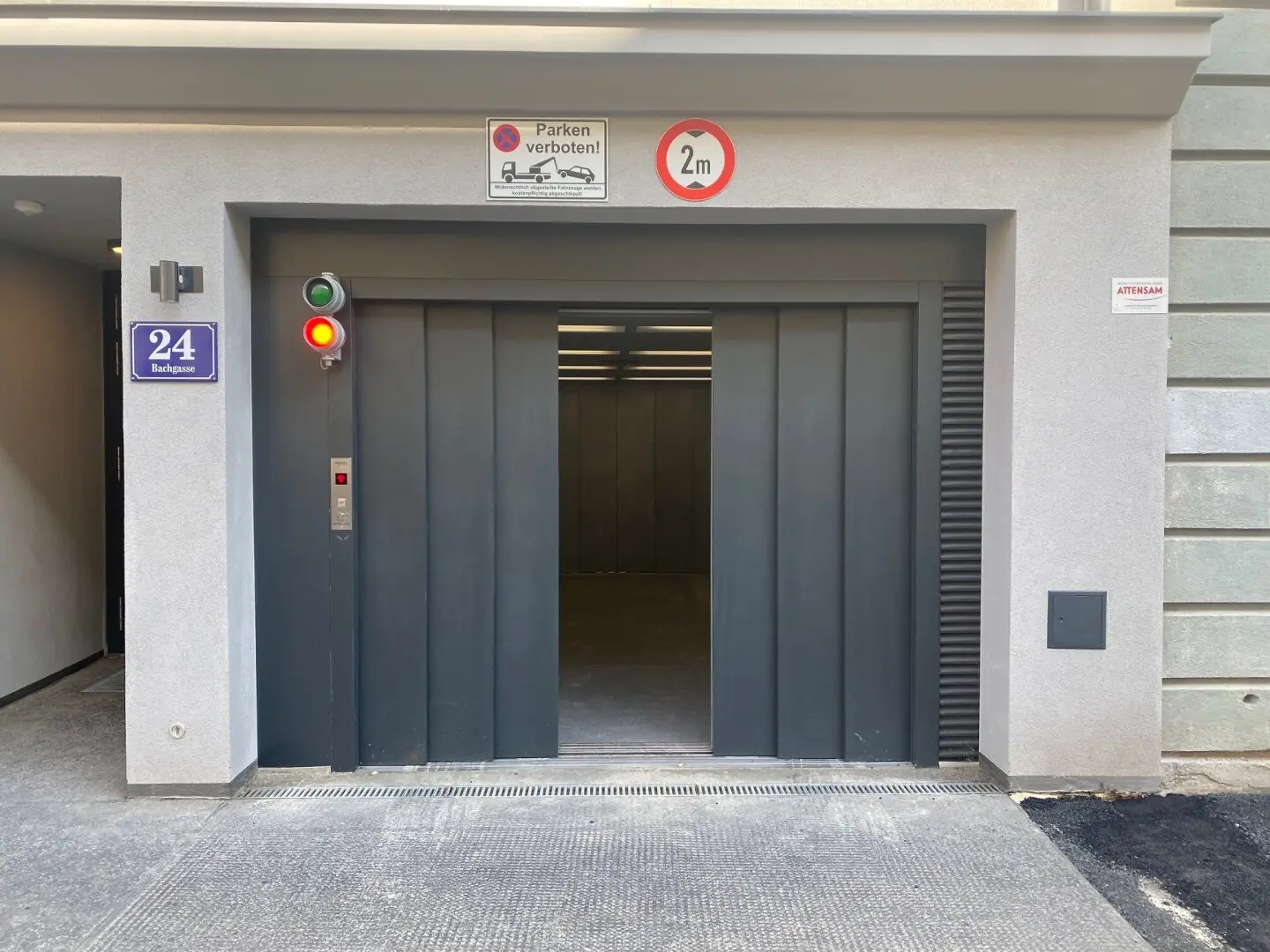 Underground car parking space