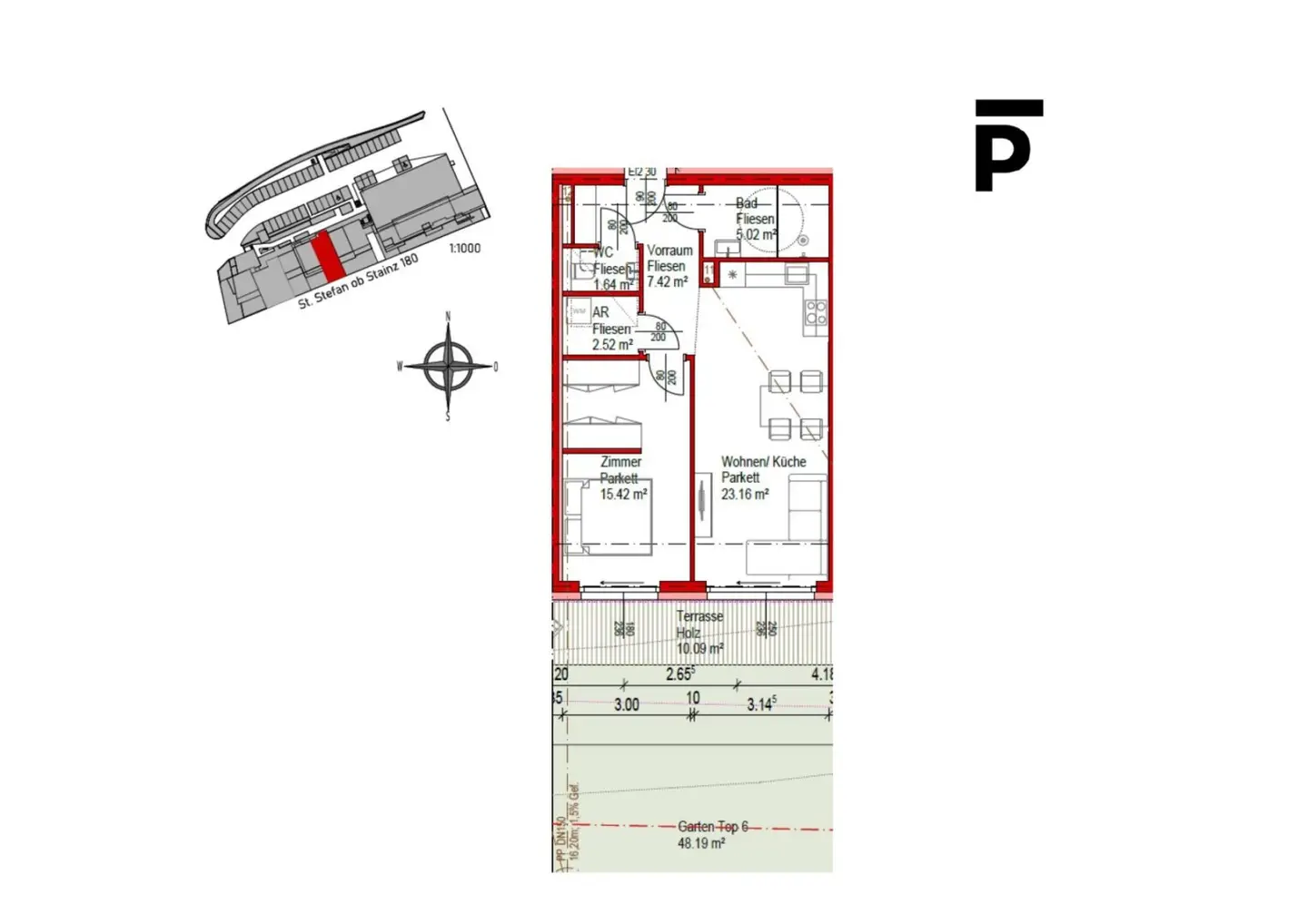Wunderschöne 4-Zimmer-Wohnung mit Balkon, Terrasse &amp; Garten in St. Stefan ob Stainz