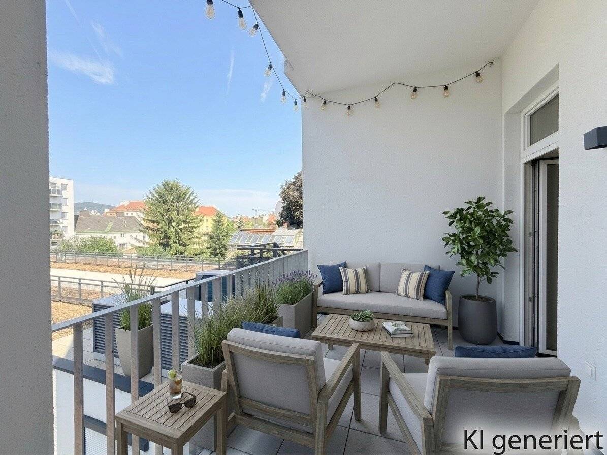 1210! Like-new 3 room apartment with large balcony