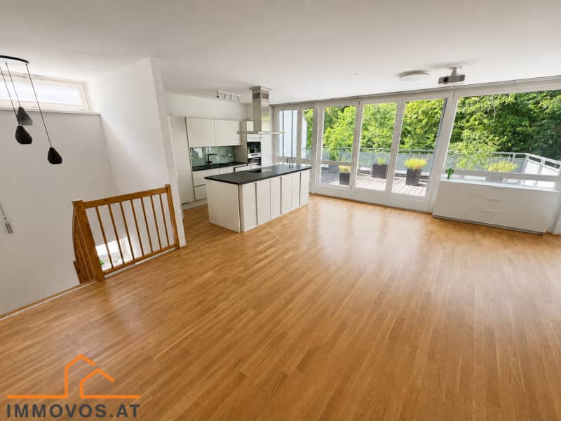 Air conditioned penthouse with expansive terraces and forest view
