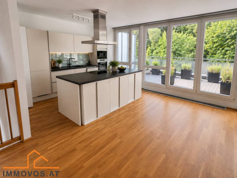 Air conditioned penthouse with expansive terraces and forest view