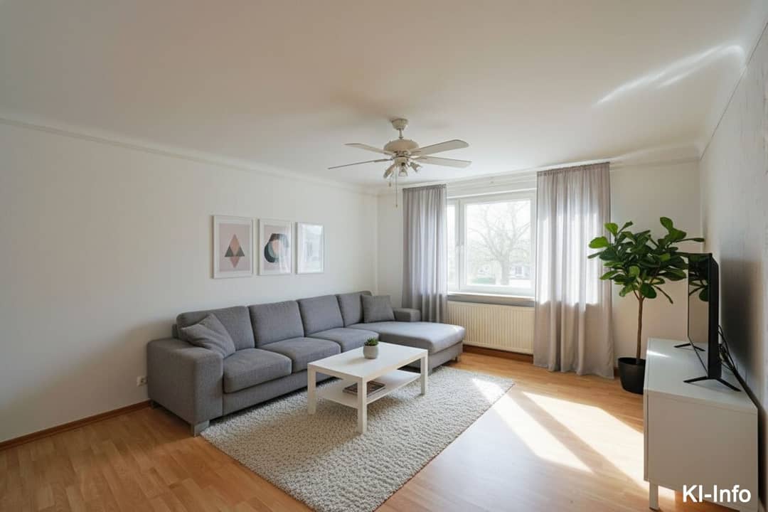 Apartment near Auhofcenter bright living room