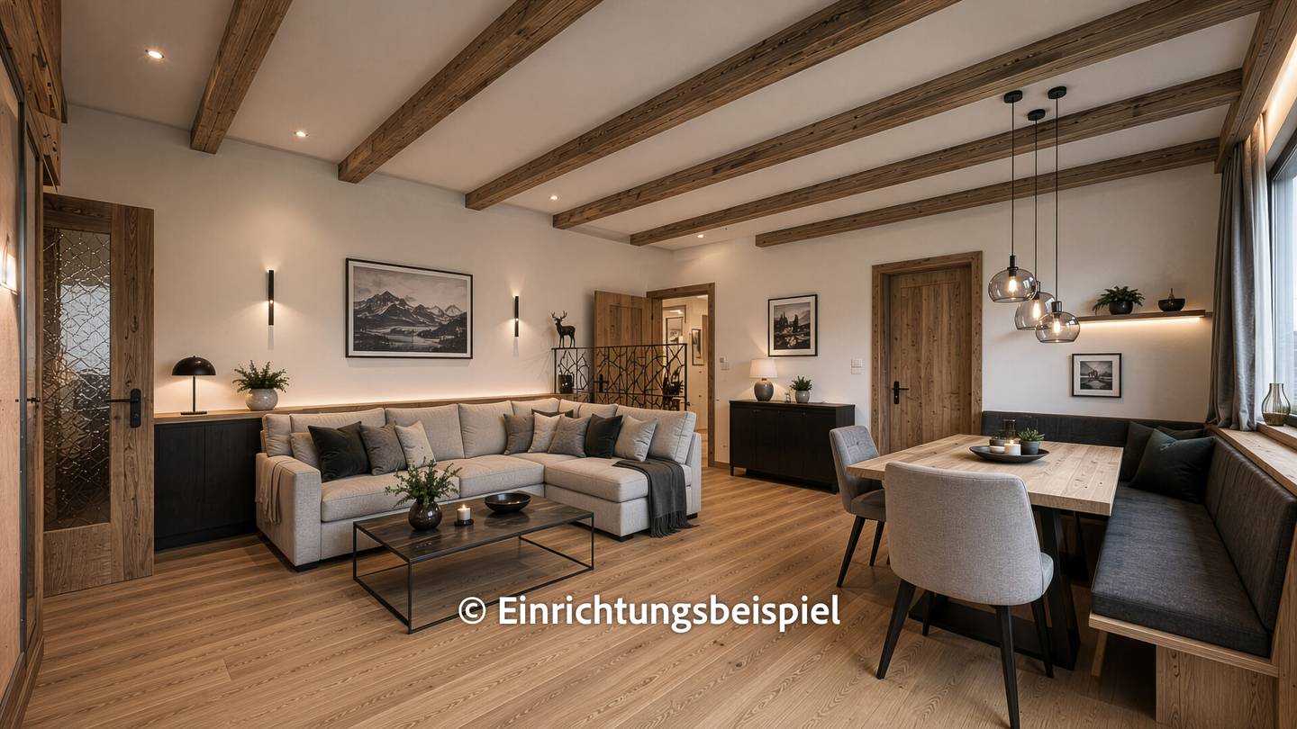 Bright ground floor apartment in quiet central location with covered loggia