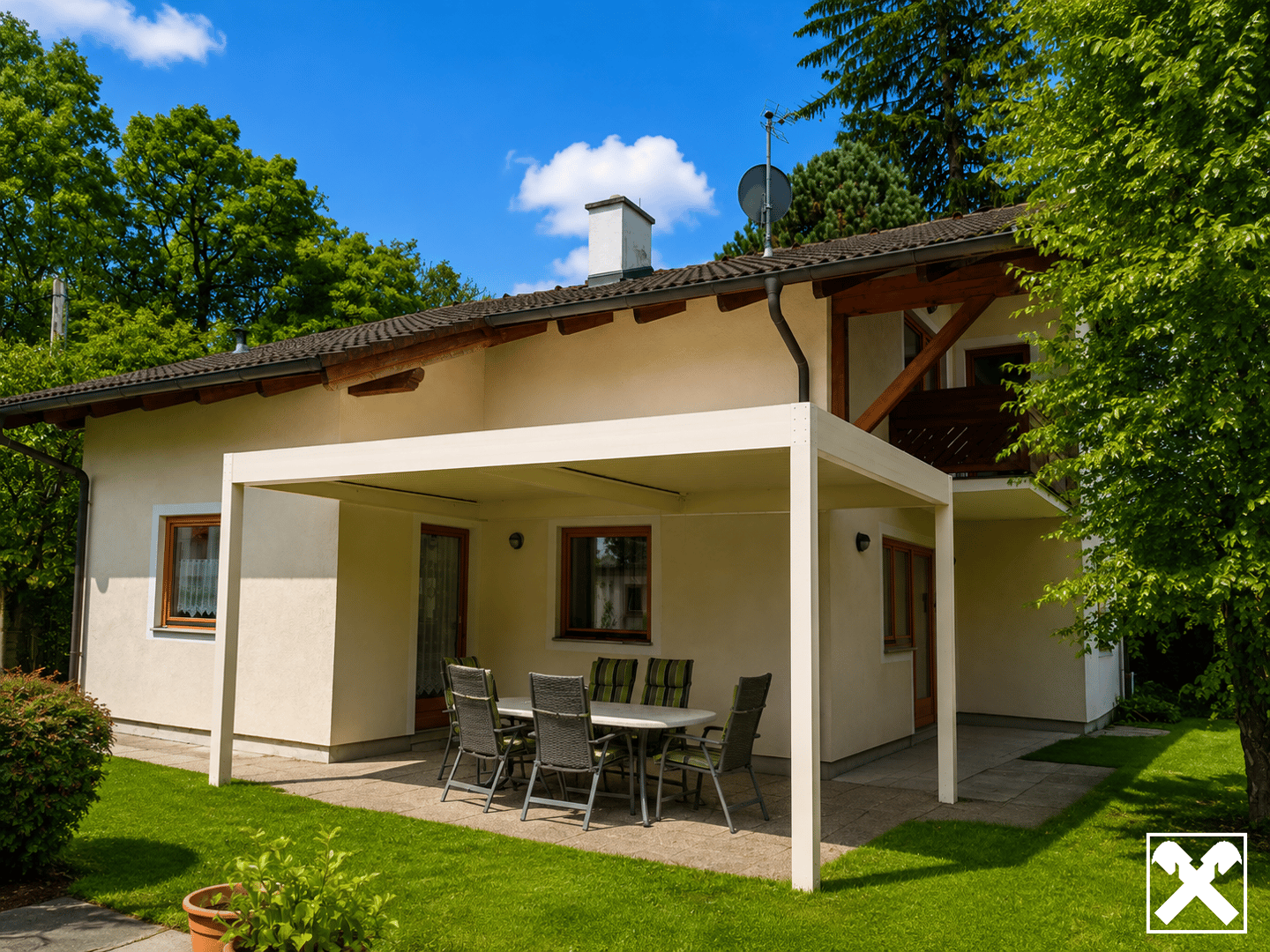 Gepflegtes Wohnen mit Pool und Garten Familienwohnung