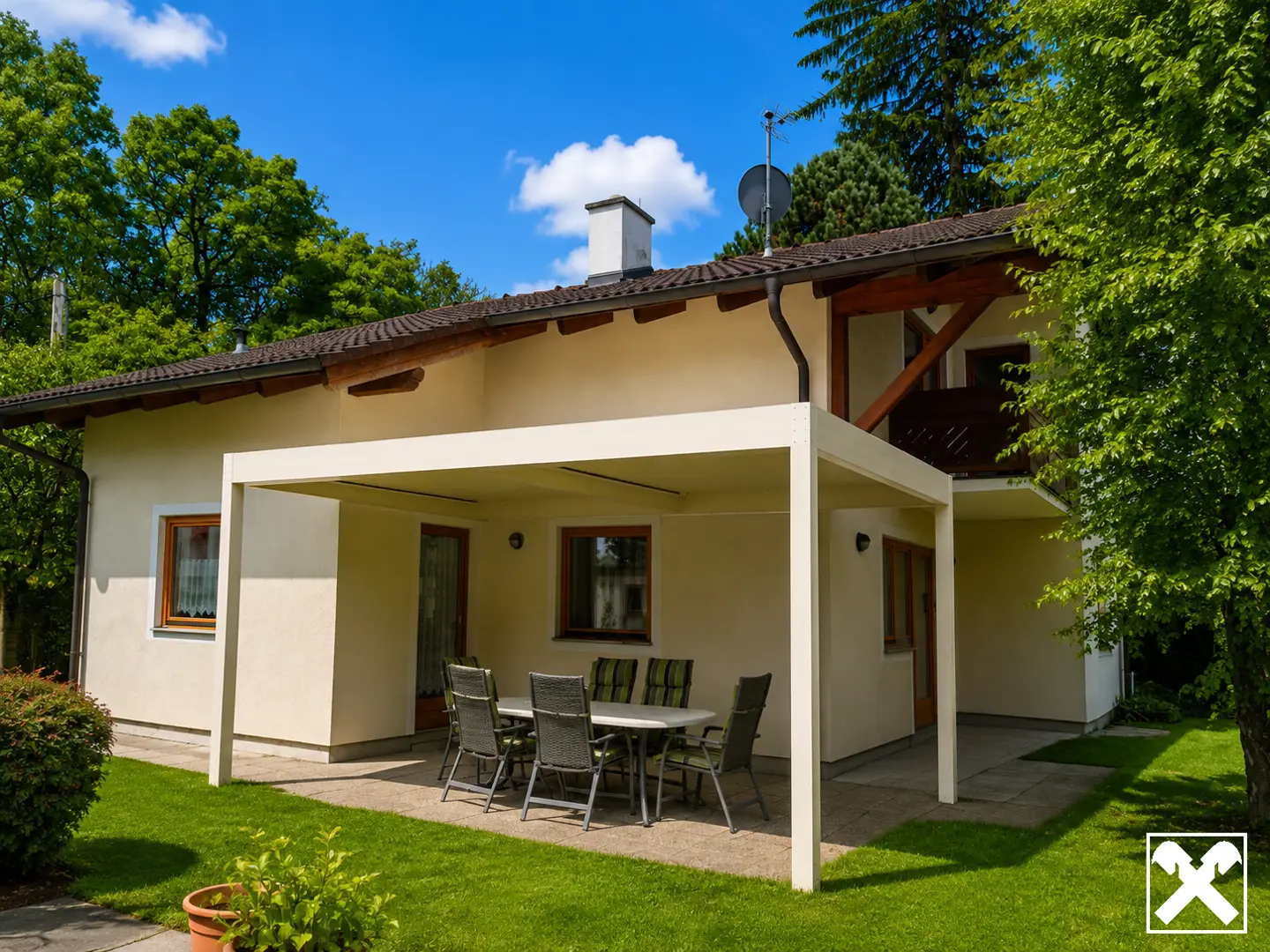 Gepflegtes Wohnen mit Pool und Garten Familienwohnung