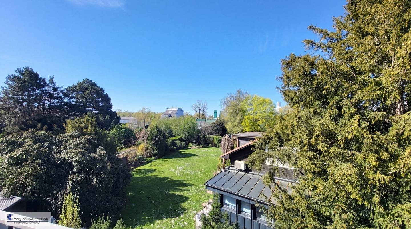 Wohnung  bei der alten Donau - mit Blick in den Garten