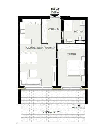 Provisionsfrei: 2-Zimmerwohnung (Top W11) - Jenbach SONNJOCH