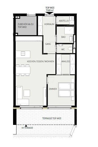 Provisionsfrei: 2-Zimmerwohnung (Top W03) - Jenbach SONNJOCH