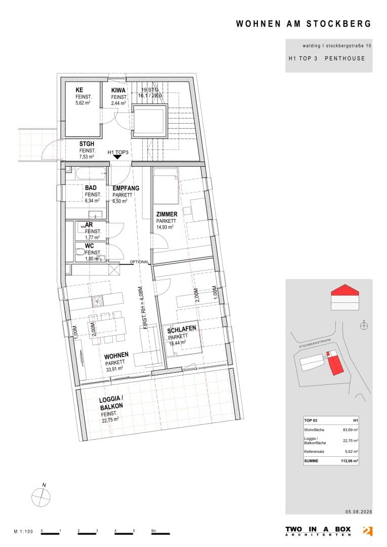 Penthouse Wohnung (Haus 1)
