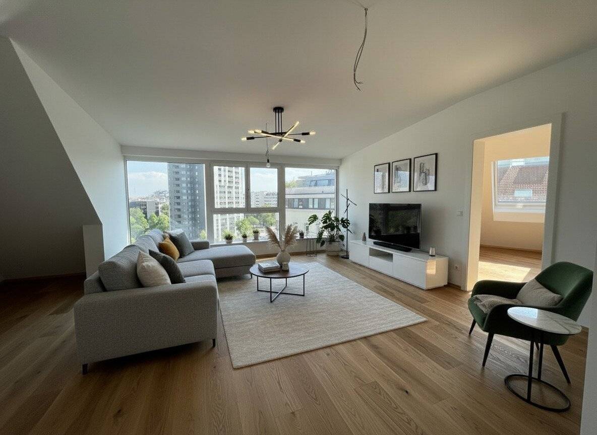 Investment/temporarily rented - Very generously laid out approx. 96 m² attic apartment plus 5.86 m² terrace (TOP 65, attic)