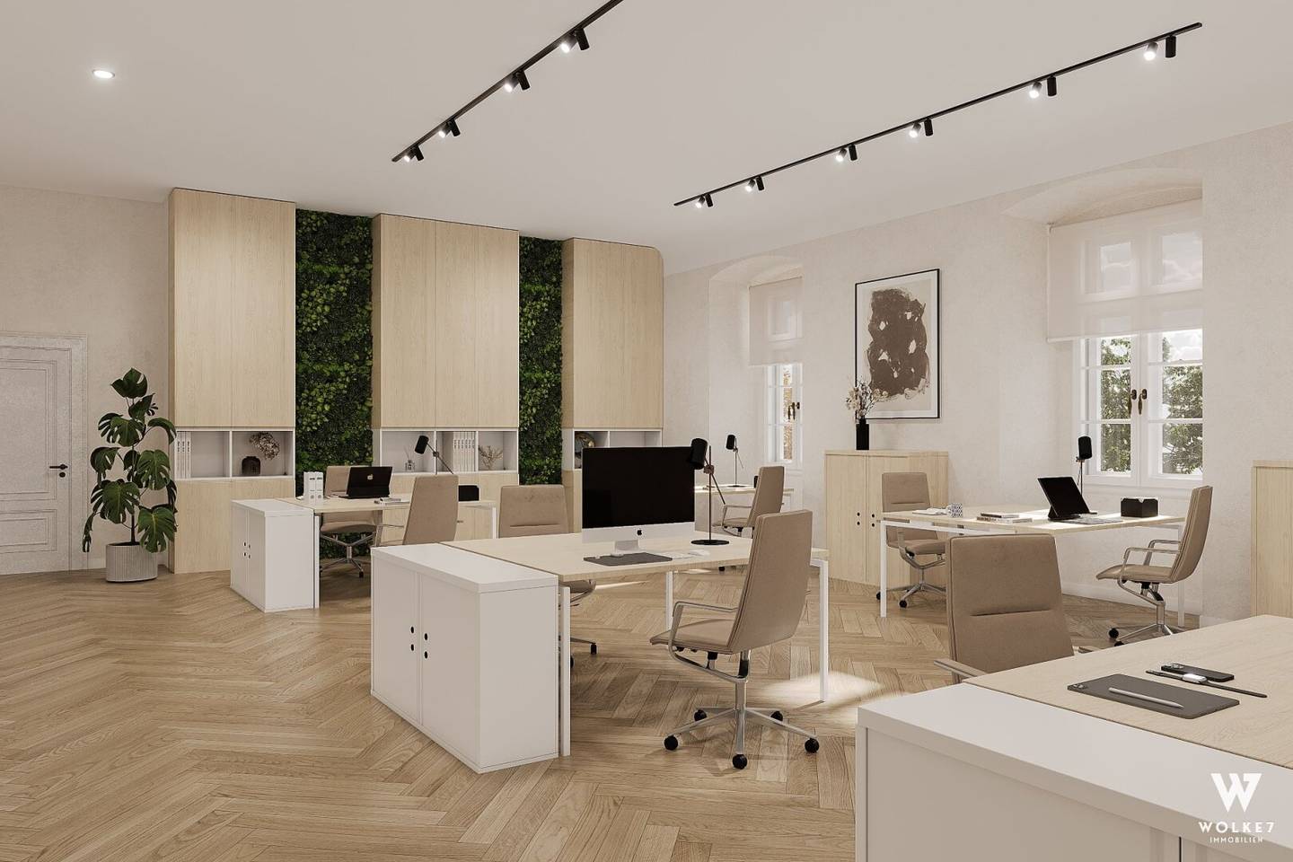 Office space in the heart of Korneuburg | Usable area approx. 143 m2 | Terrace approx. 27 m2 | barrier-free | Layout still individually adjustable | Ready March 2028