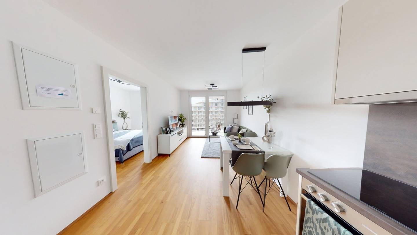 Commission-free! 3.16% yield with rented new build apartment in Graz-Puntigam.