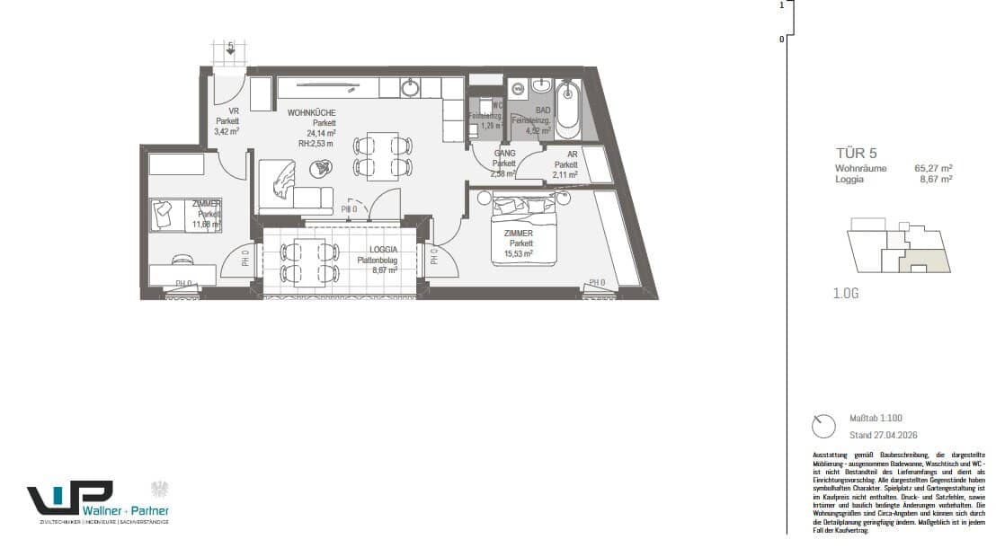 3 Zimmer Wohnung mit Loggia - 1220 Wien