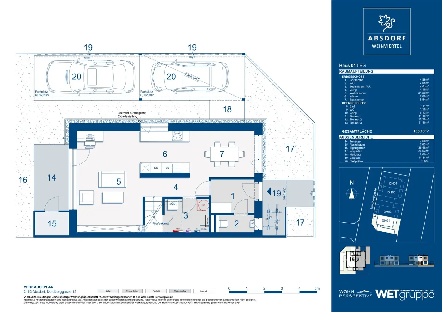 Absdorf | Exklusives Wohnen in moderner Doppelhaushälfte!