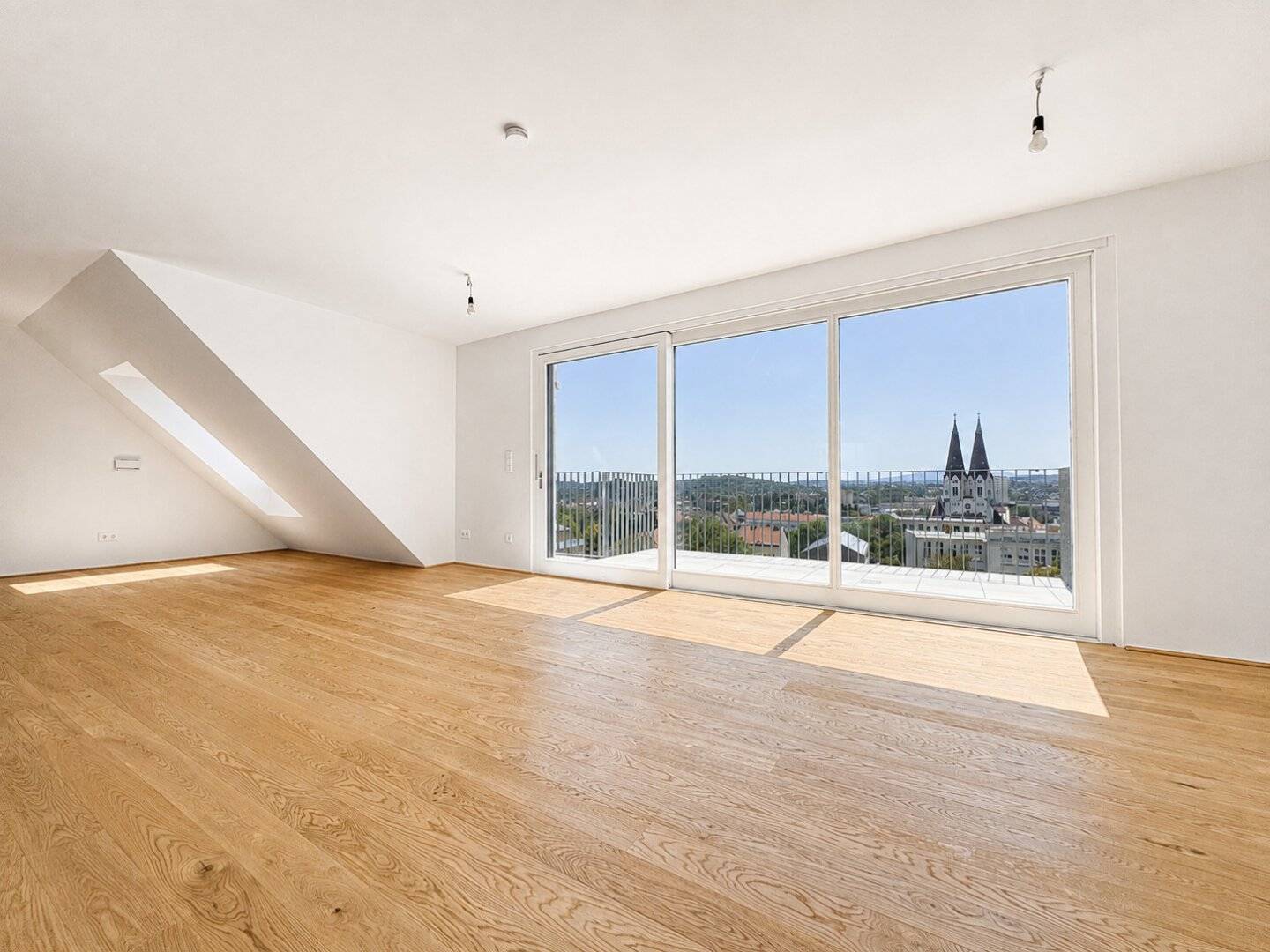 Penthouse with 77 m² roof terrace, 4 rooms, first occupancy, Klimaaktiv Gold