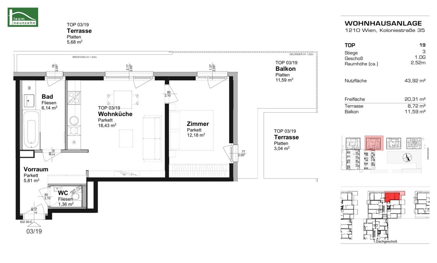 Kolo 35 - New build apartment with large balcony near Jedlersdorf S-Bahn, Denglerpark and SCN - From 01.11.2026!