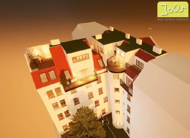 Raw attic with project study in beautiful Gründerzeit house - 333 m² plus outdoor areas