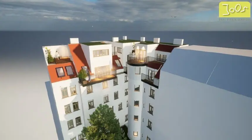 Raw attic with project study in beautiful Gründerzeit house - 333 m² plus outdoor areas