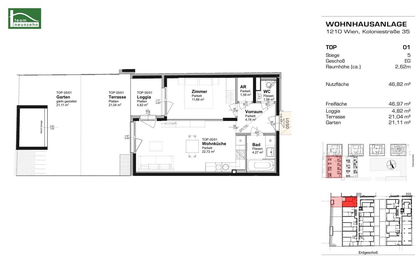 Modern 2-room apartment with private garden and excellent transport links available from October