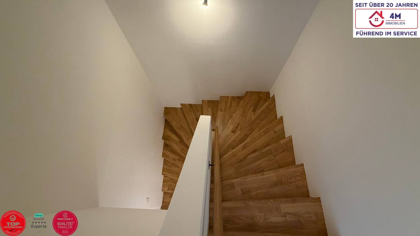 Schlüsselfertiges Reihenhaus mit Traumterrasse und Blickrichtung Kahlenberg