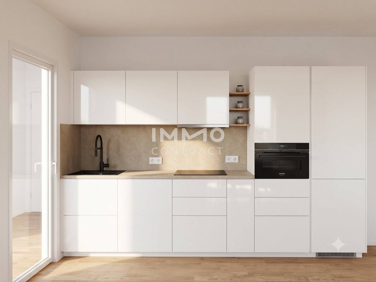 First occupancy from 1 October: Bright 2-room apartment with 9.6 m² balcony – only 8 minutes on foot to Donauzentrum
