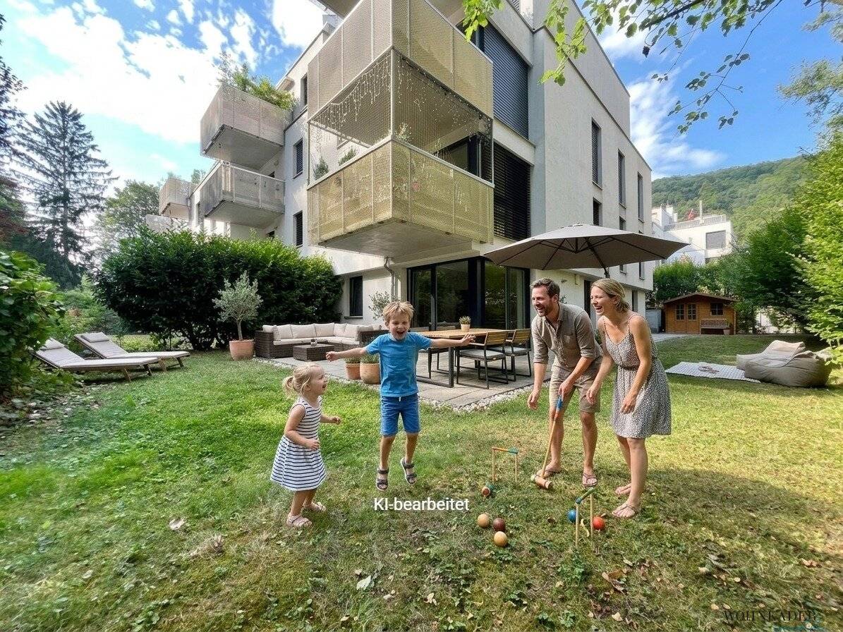 UNIQUE! Family apartment with huge garden on the edge of the forest + garage | Neuwaldegg