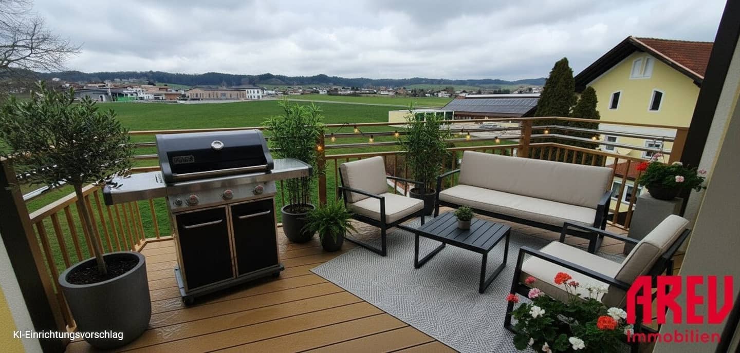 Charming 2-room apartment with balcony in Höhnhart