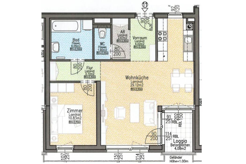 Well laid-out apartment in a quiet location