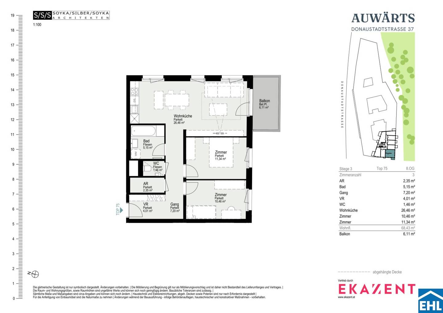 Moderne 3-Zimmer-Wohnung | Freifläche | Erstbezug