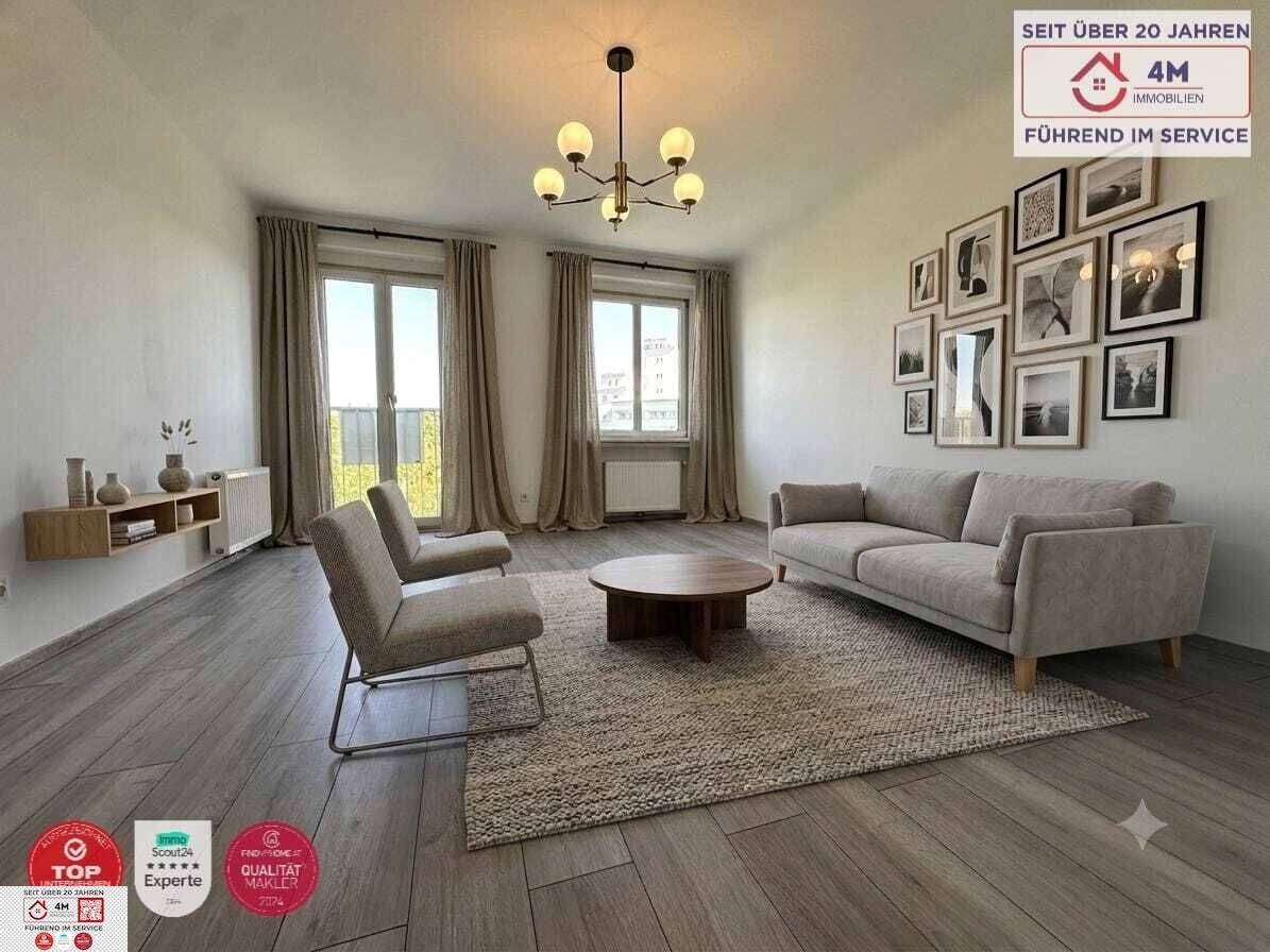 TOP-INVESTMENT (55 m²) nahe U1: Vollsanierter Erstbezugs-Traum im 3. Liftstock – Moderne Wohnküche, Parkblick &amp; getrennt begehbare Zimmer!