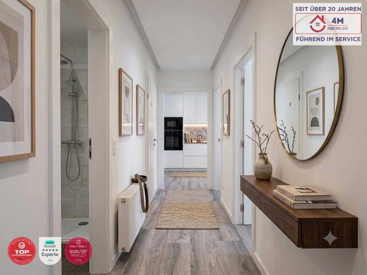 TOP-INVESTMENT (55 m²) nahe U1: Vollsanierter Erstbezugs-Traum im 3. Liftstock – Moderne Wohnküche, Parkblick &amp; getrennt begehbare Zimmer!