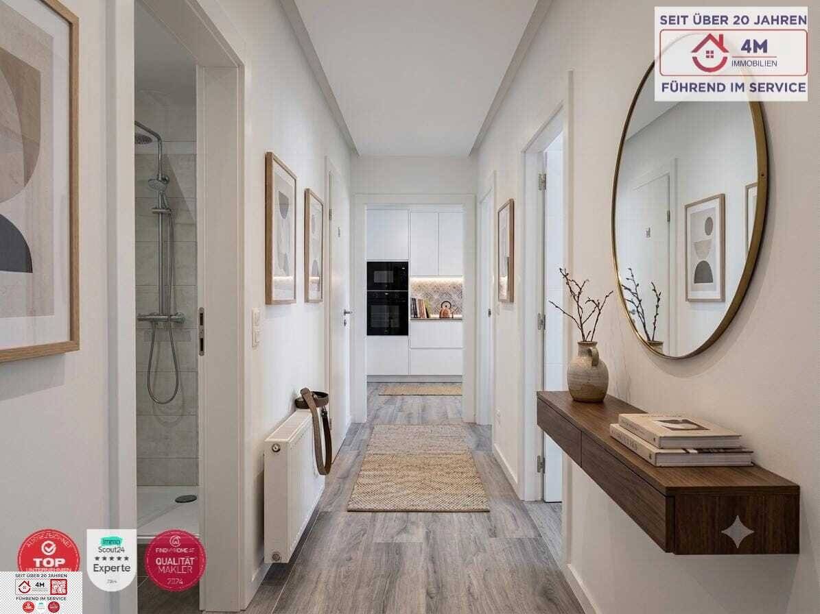 TOP-INVESTMENT (55 m²) nahe U1: Vollsanierter Erstbezugs-Traum im 3. Liftstock – Moderne Wohnküche, Parkblick &amp; getrennt begehbare Zimmer!