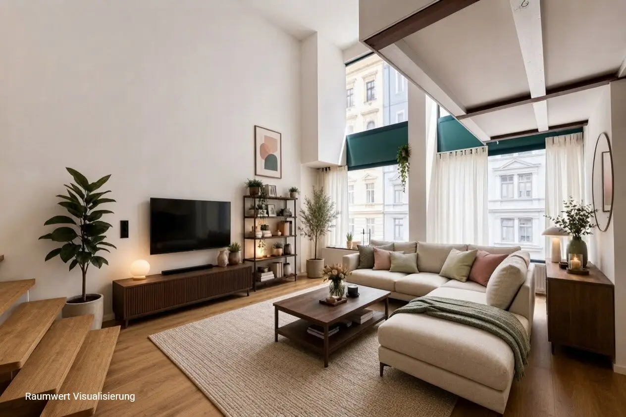 NEAR LIECHTENSTEINPARK - approx. 130.83 m² living area - 2 floors - 4 rooms - 2 bathrooms - air conditioning - central quiet location - garage parking space optional