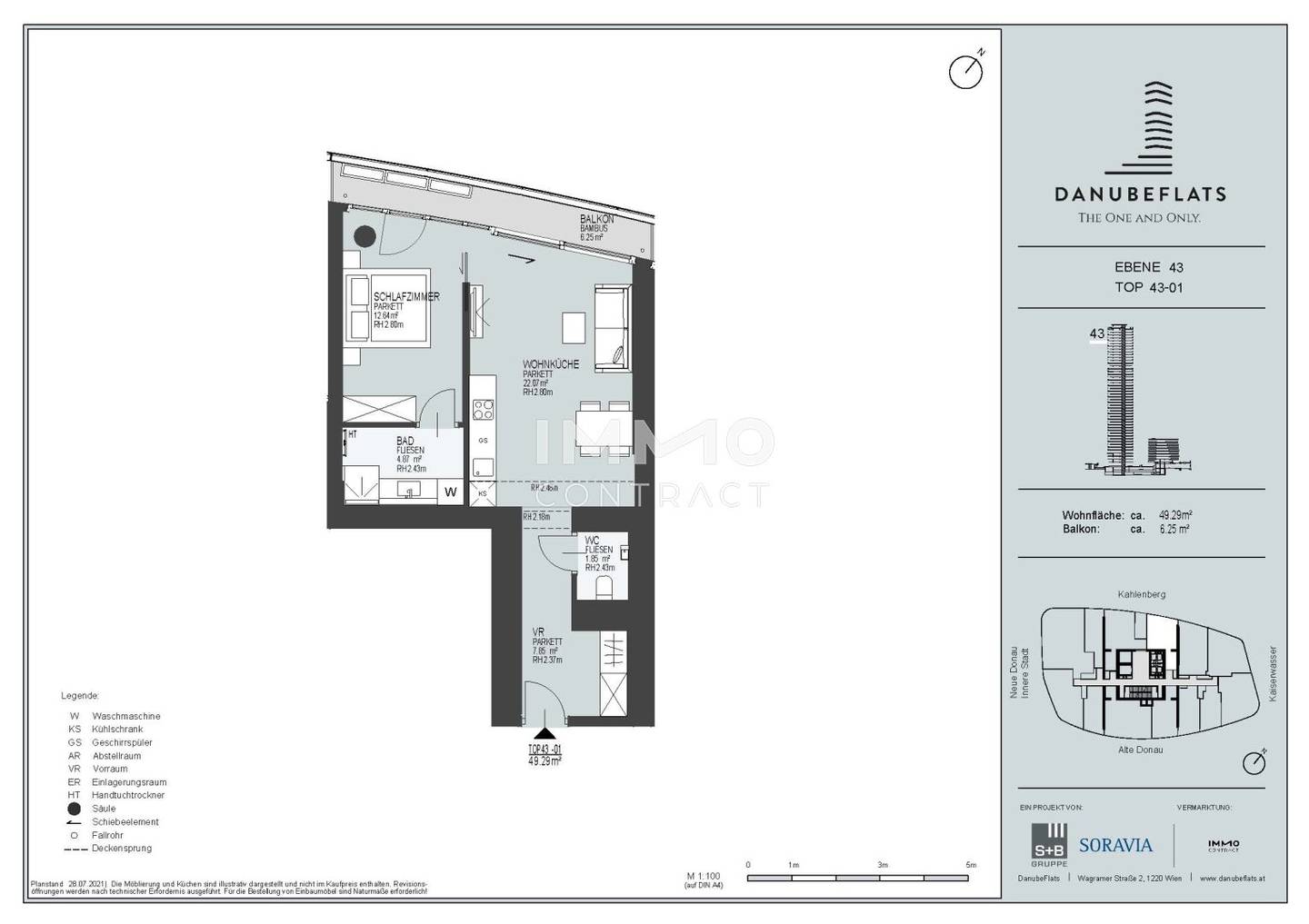 First-class 2 room apartment on the 43rd floor First occupancy incl. Doorman Gym Sauna Pool Bar