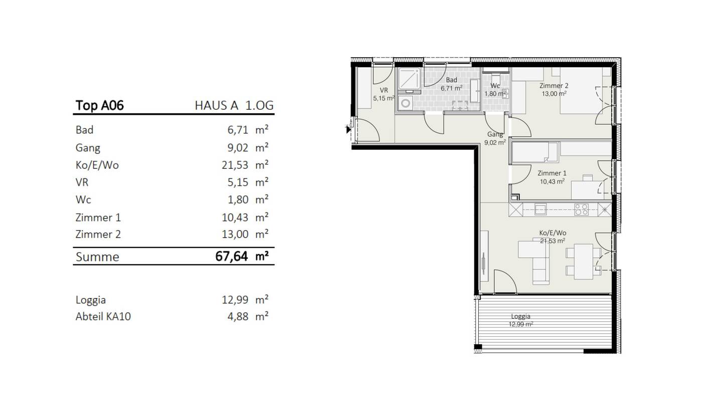 3-room apartment Top A6 Die Neue Ladenstraße