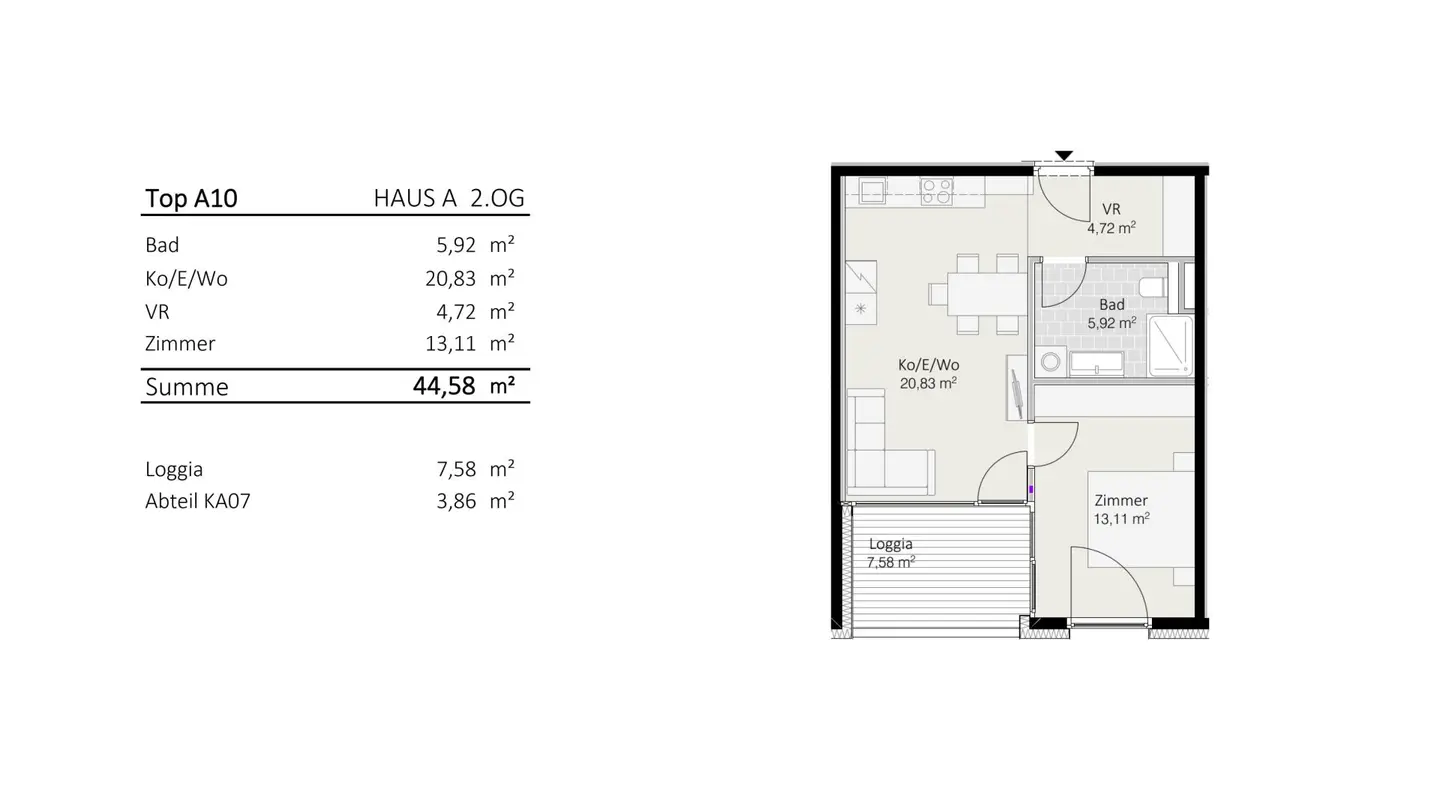 2-room apartment Top A10 Die Neue Ladenstraße