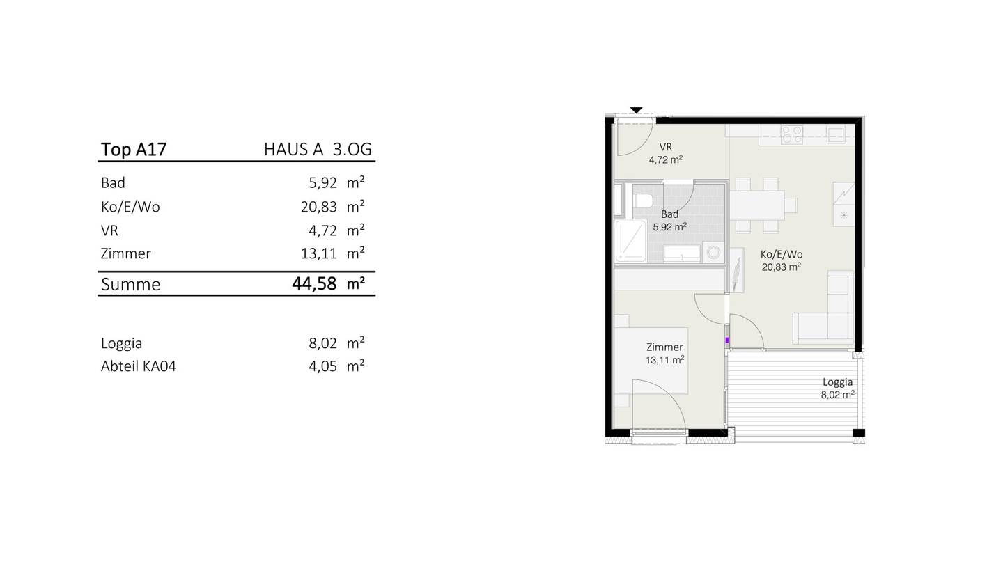2-room apartment Top A17 "Die Neue Ladenstraße"