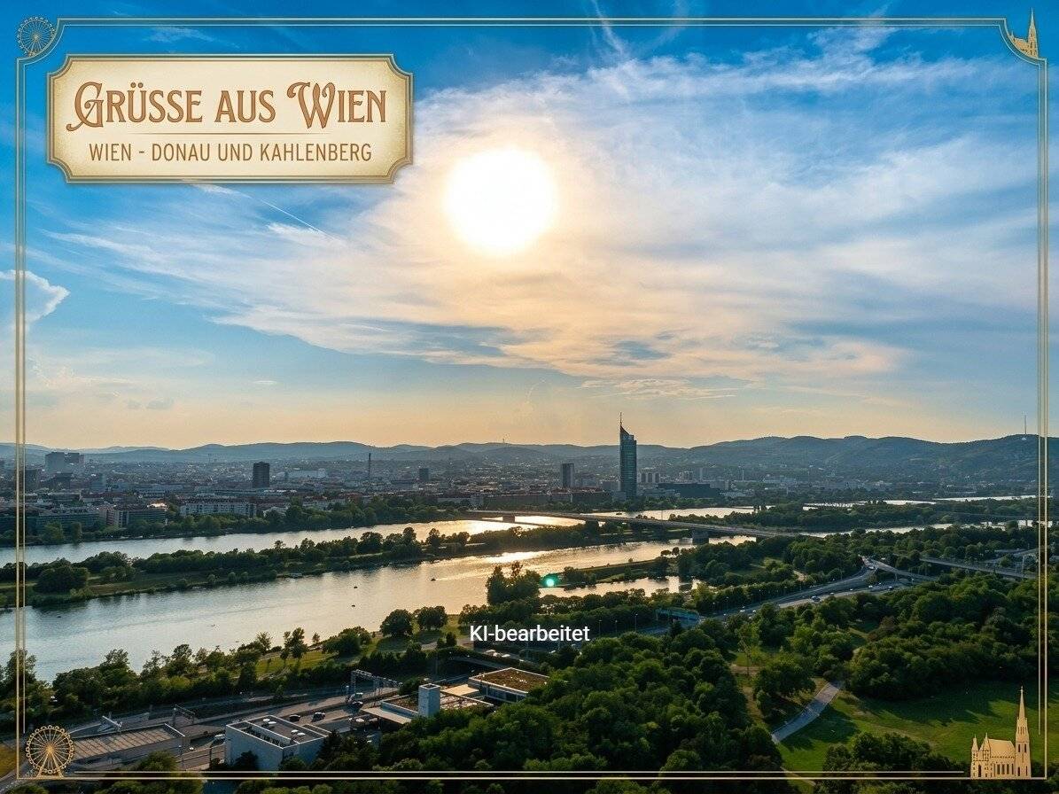 Donauparkblick! Spacious studio apartment on a higher floor for short or long term rent!