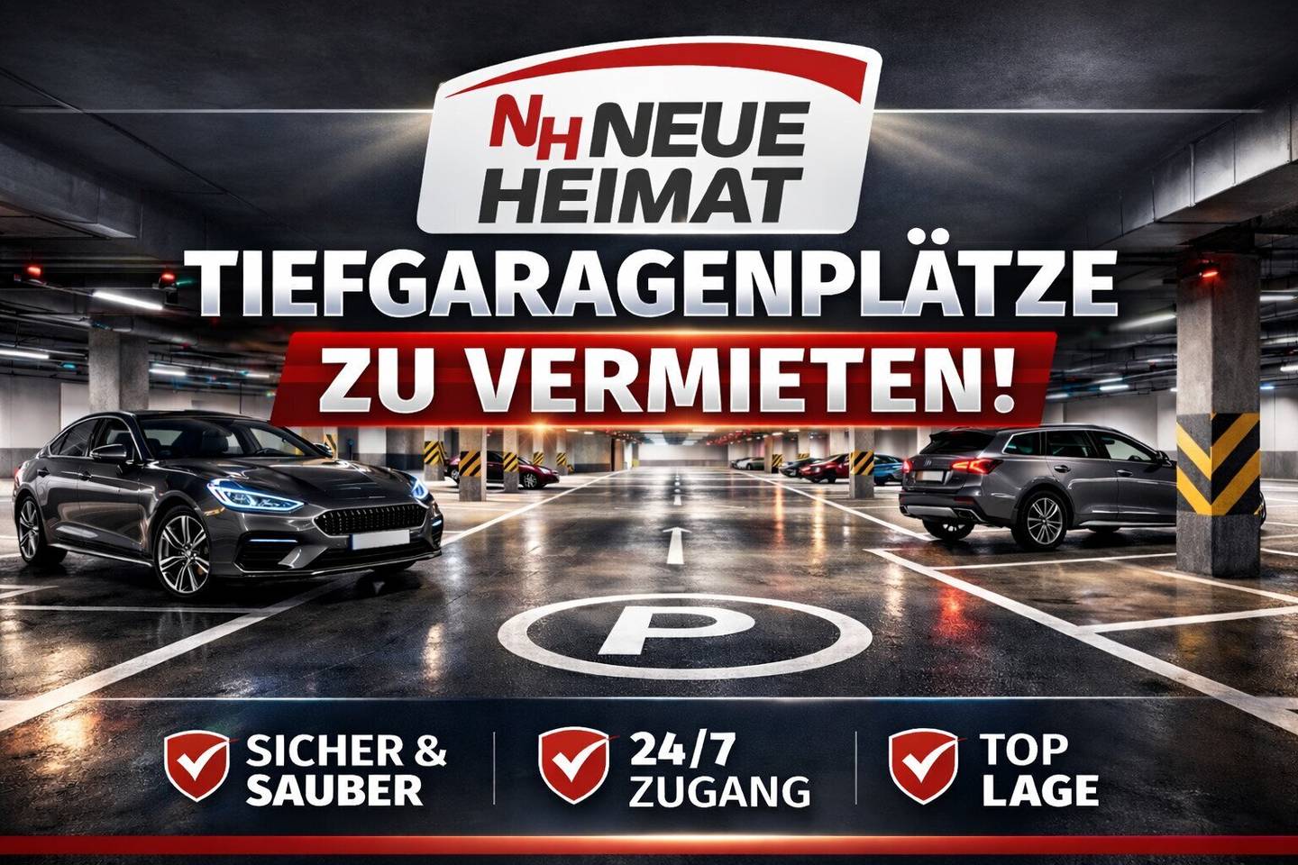 Underground parking space BOOK instead of SEARCH - available immediately in Rohrbach-Berg